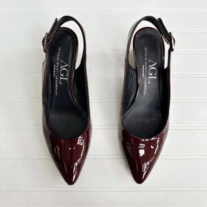 AGL burgundy pumps for women
